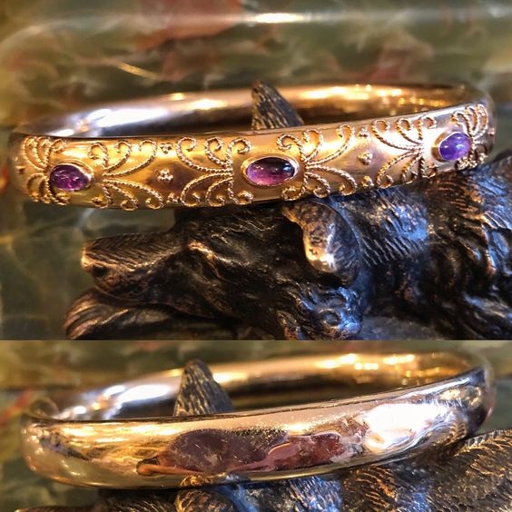 Antique cupid bangle